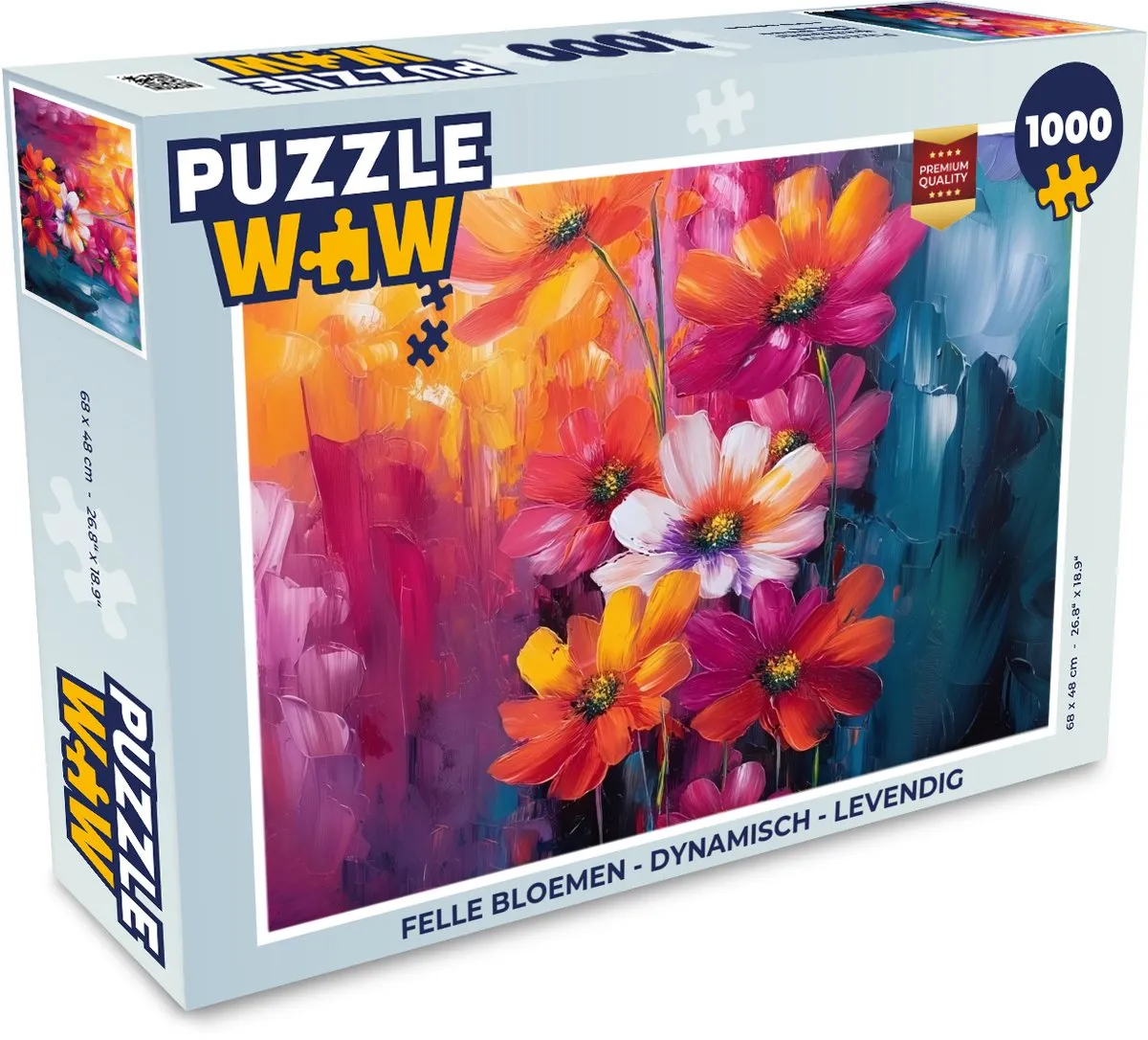 PuzzleWow Felle Bloemen Legpuzzel 1000 Stuks