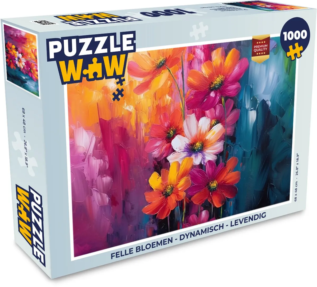 PuzzleWow Felle Bloemen Legpuzzel 1000 Stuks