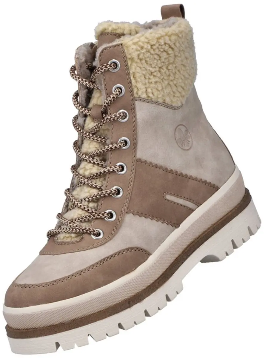 Rieker dames enkellaars gevoerd beige
