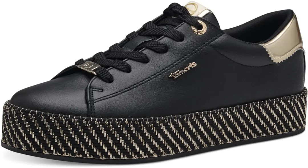 Tamaris Damesschoen 1-23713-42 048 Vegan M2371342 zwart/goud