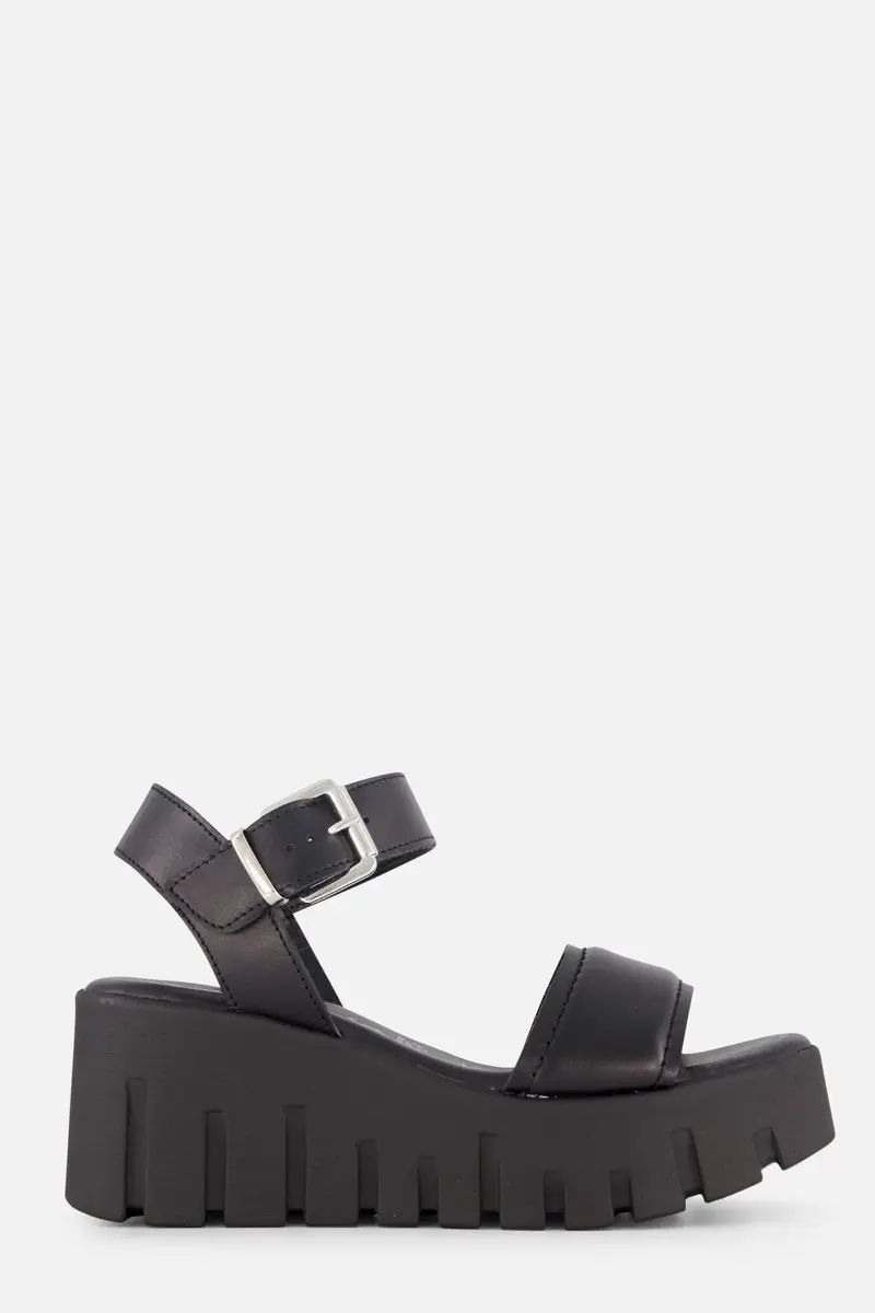 Tamaris Sandalen Met Hak zwart Leer