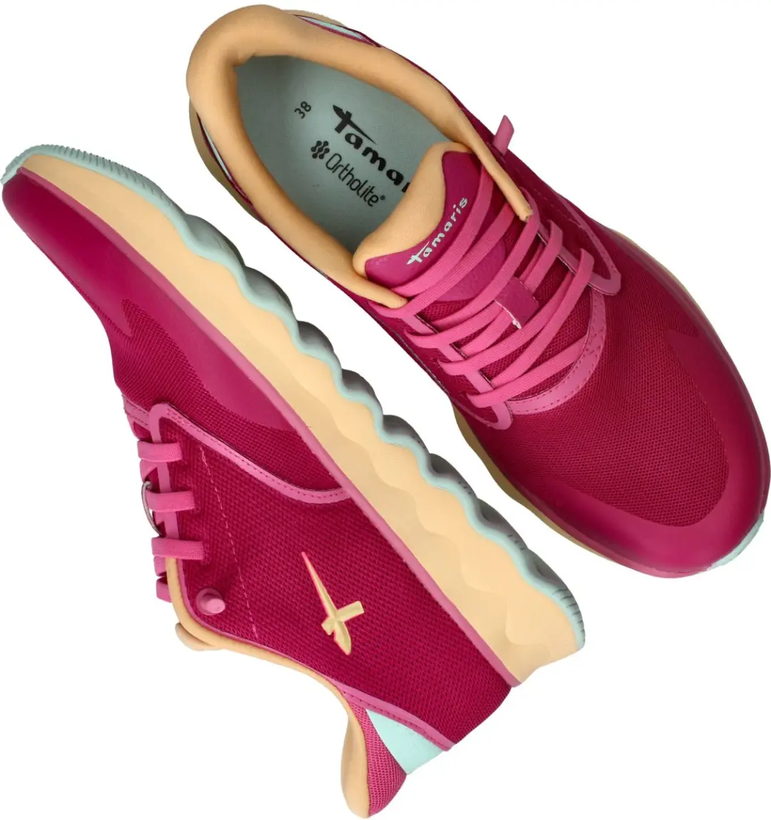 Tamaris Nowana Sneakers roze Synthetisch - Dames - afbeelding 6 van 6