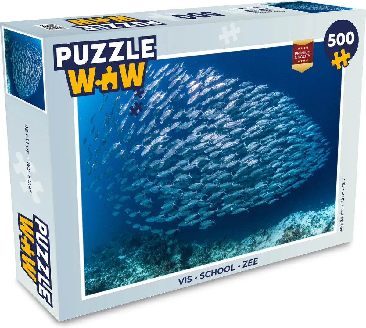 PuzzleWow Vis School Zee Legpuzzel 500 Stuks - Multicolor