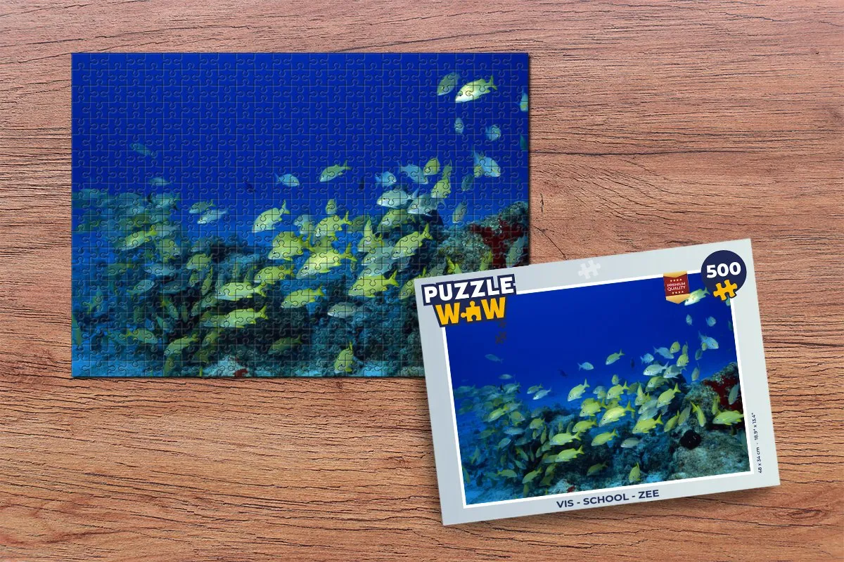 PuzzleWow Vis School Zee Legpuzzel 500 Stuks - Multicolor