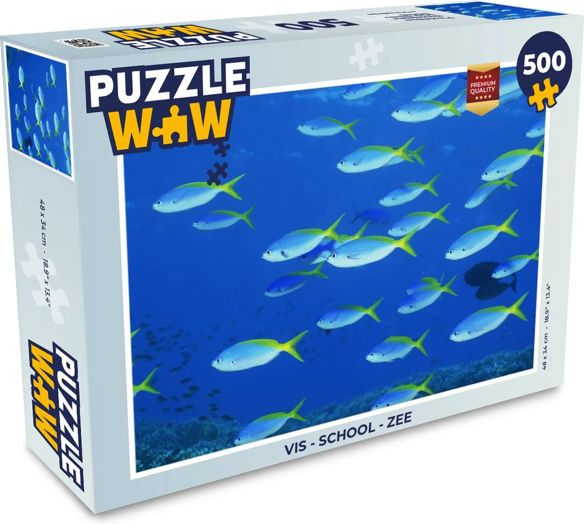 PuzzleWow Vis School Zee Legpuzzel 500 Stuks - Multicolor