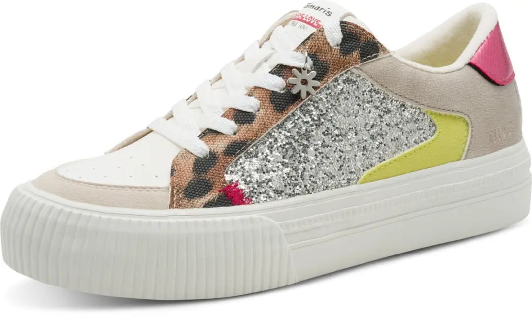 Tamaris dames sneaker 1-23789-46 329 lage schoenen veganistisch Leopard Comb