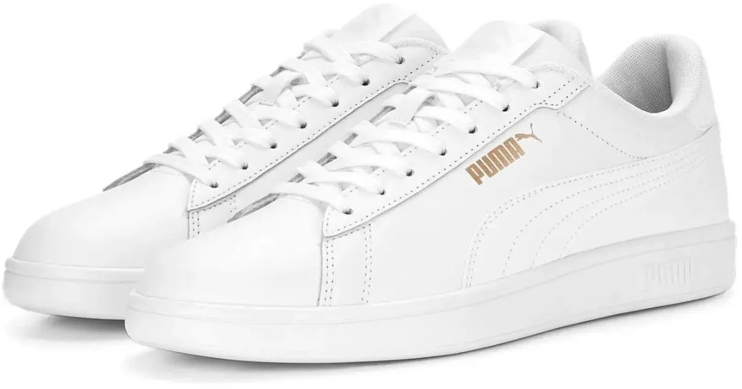 PUMA Smash 3.0 L Unisex Sneakers - 44 - Wit/Goud