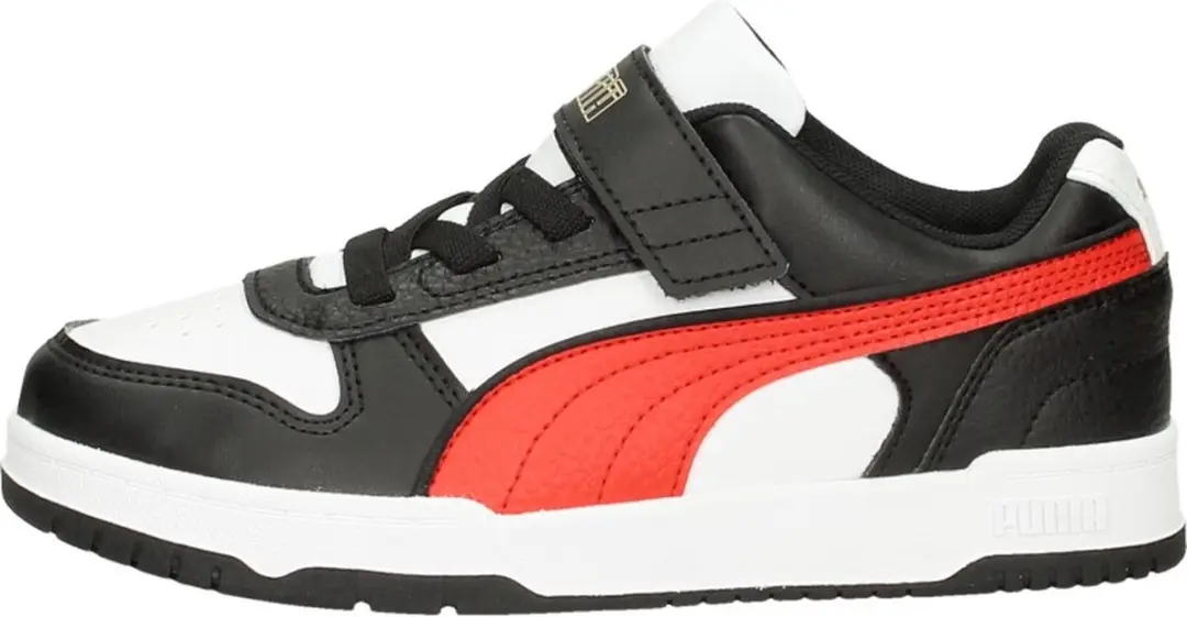 PUMA RBD Game Low AC+PS Unisex Sneakers - White/ForAllTimeRed/Black/Gold - afbeelding 2 van 6