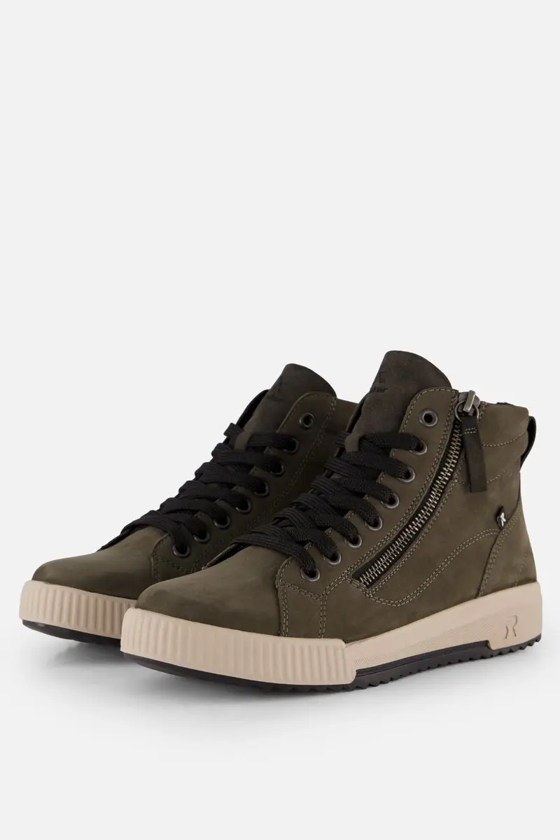 Rieker Veterboots groen Leer