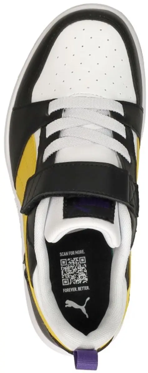 PUMA Rebound V6 Low PS Sneakers Jongens Wit - afbeelding 5 van 6