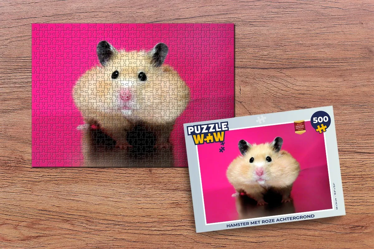 PuzzleWow Hamster Legpuzzel 500 Stuks - Multicolor