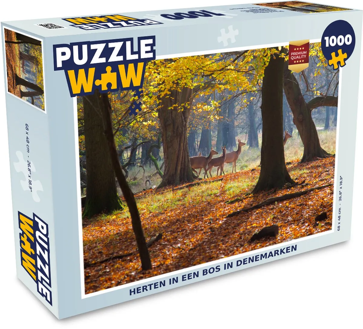 PuzzleWow Legpuzzel Herten in Denemarken 1000 Stuks