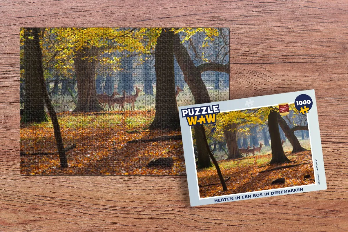 PuzzleWow Legpuzzel Herten in Denemarken 1000 Stuks - Multicolor