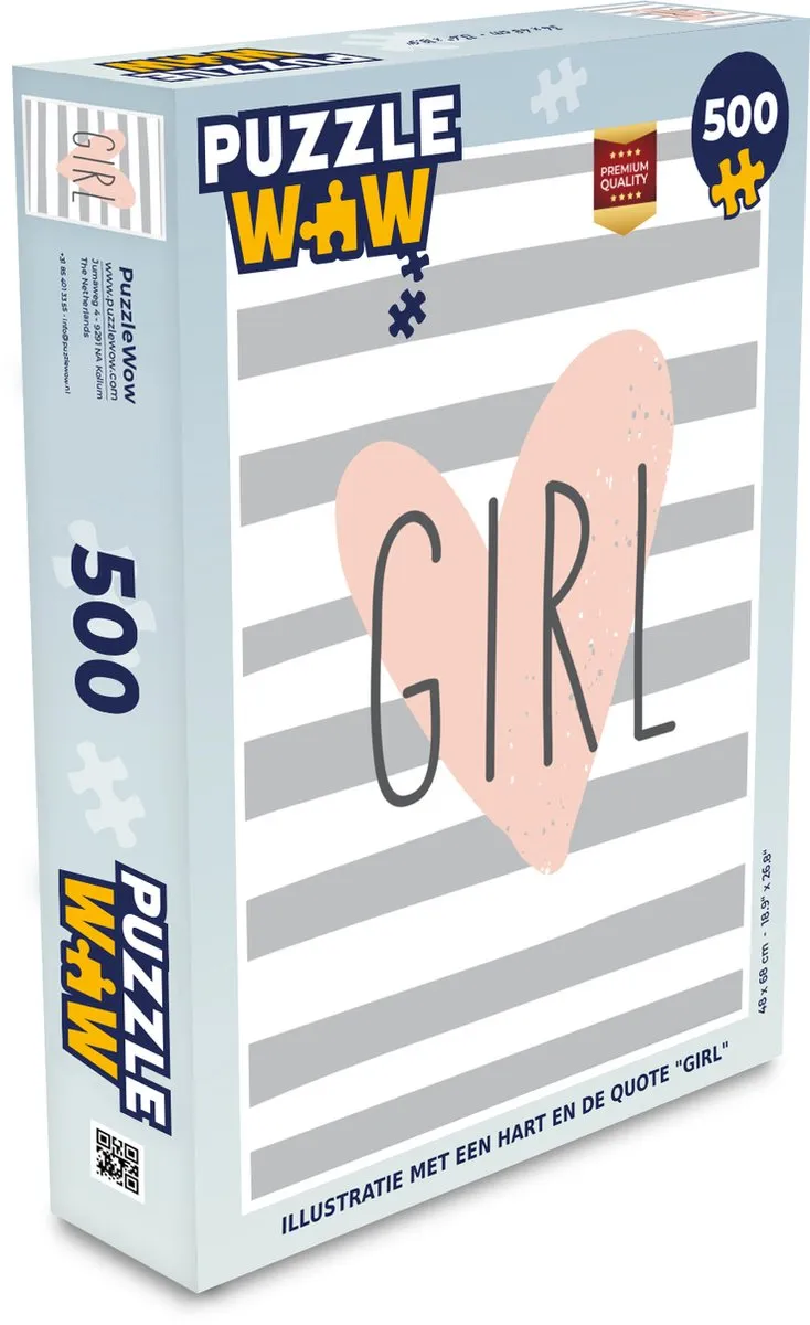PuzzleWow Girl Legpuzzel 500 Stuks