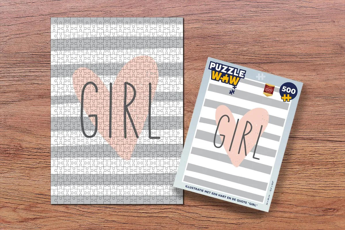 PuzzleWow Girl Legpuzzel 500 Stuks - Multicolor