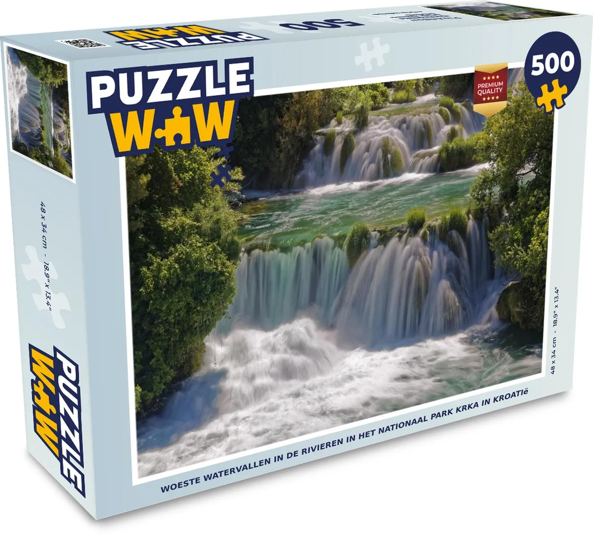 PuzzleWow Woeste Watervallen Legpuzzel 500 Stuks