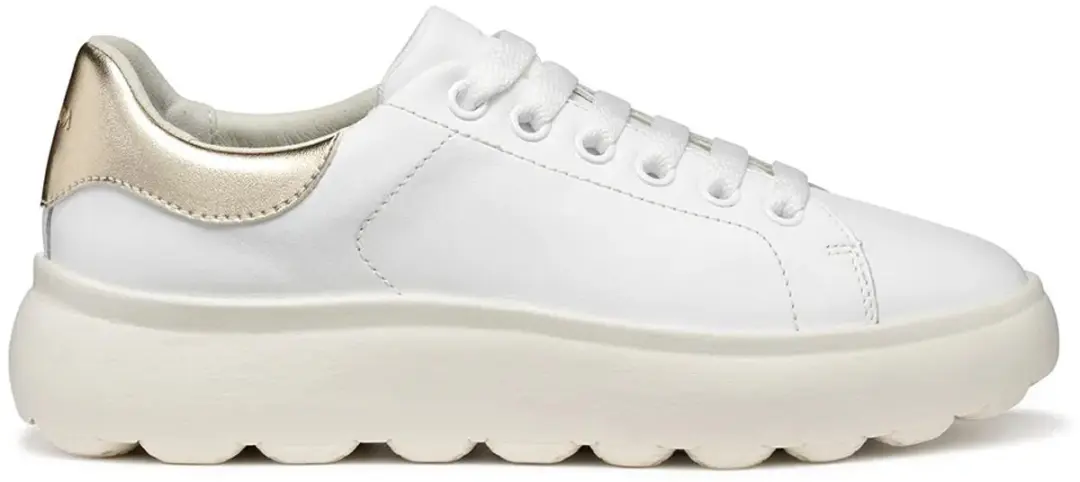 Geox Spherica EC4.1 Dames Sneakers - 41 - Wit/Lichtgoud - afbeelding 2 van 6