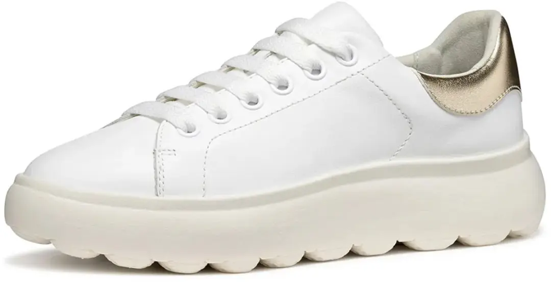 Geox Spherica EC4.1 Dames Sneakers - 41 - Wit/Lichtgoud - afbeelding 4 van 6