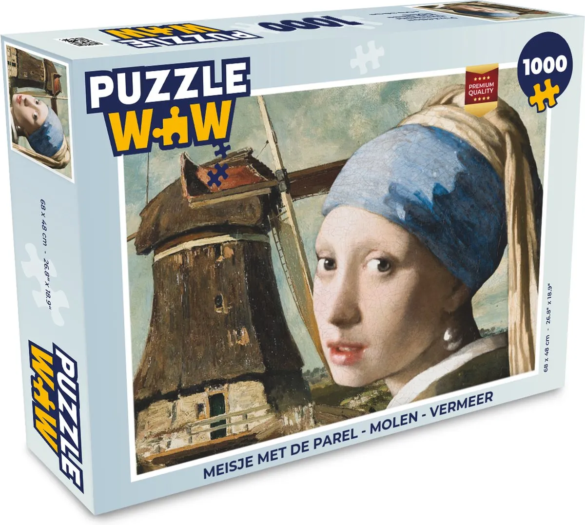 PuzzleWow Vermeer Legpuzzel 1000 Stuks - Multicolor