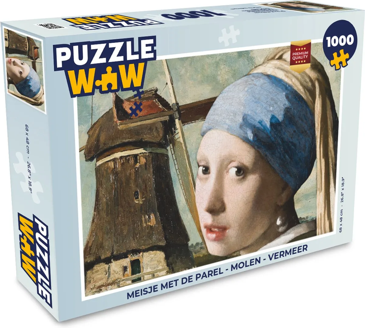 PuzzleWow Vermeer Legpuzzel 1000 Stuks - Multicolor