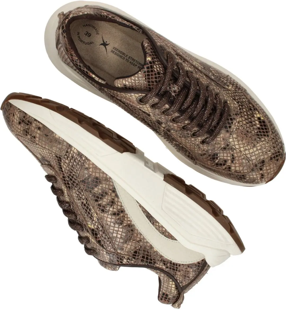 Xsensible Bailey Stretchwalker Sneakers - Dames 36 - Bruin