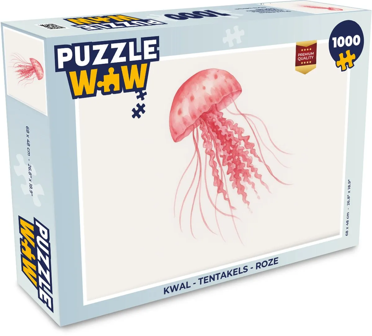 PuzzleWow Kwal Legpuzzel 1000 Stuks - Roze