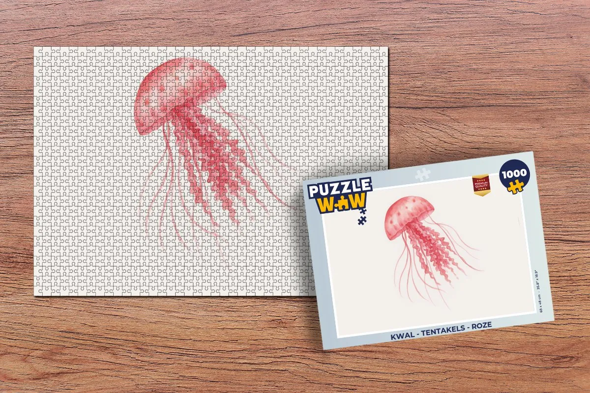 PuzzleWow Kwal Legpuzzel 1000 Stuks - Roze