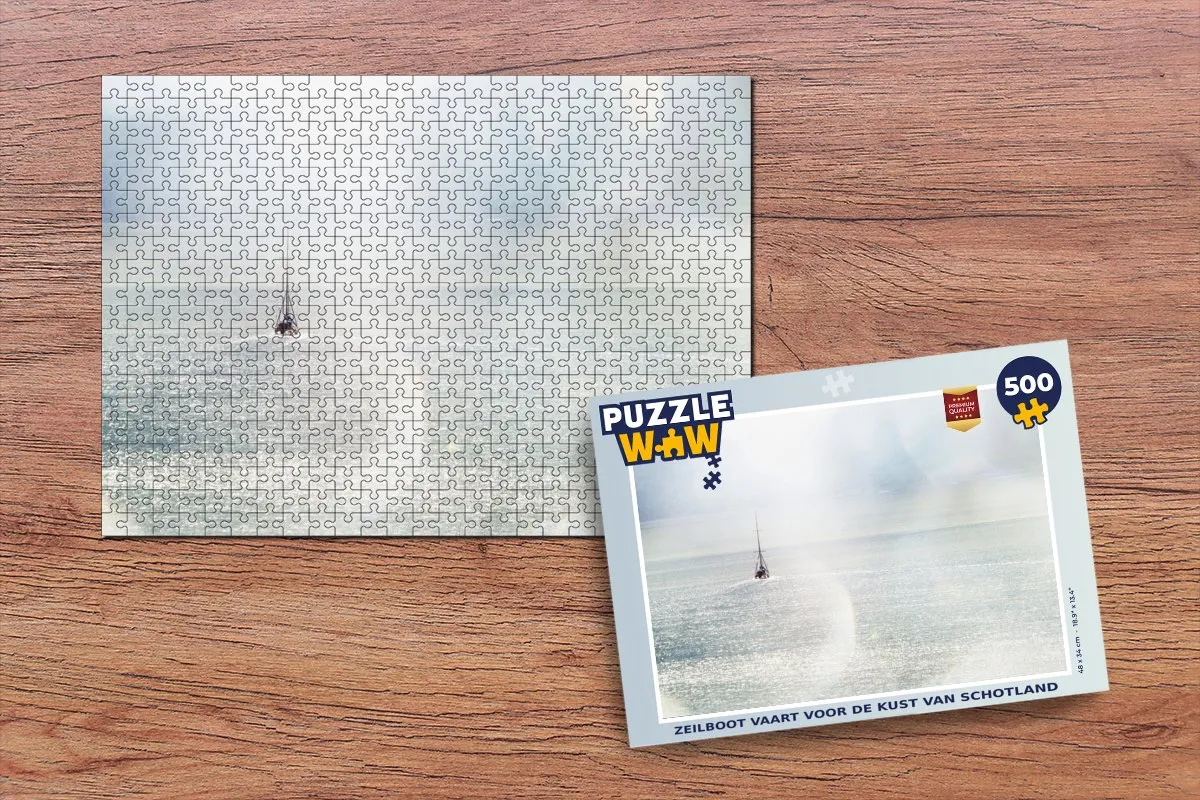 PuzzleWow Zeilboot Schotland Legpuzzel 500 Stuks - Multicolor