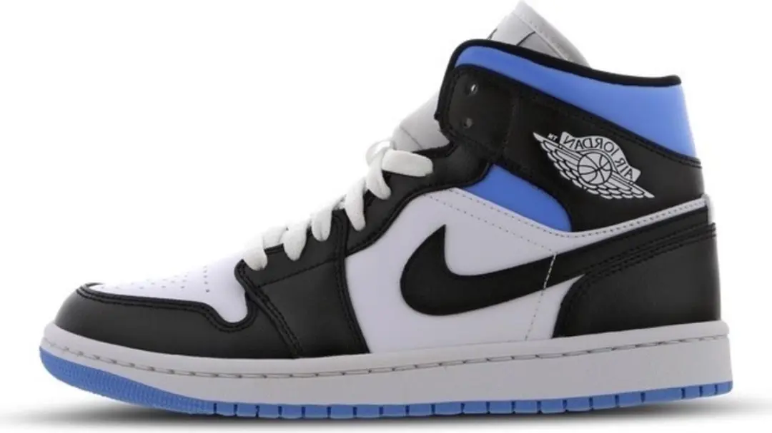 Nike Air Jordan 1 Mid, White/Black-University Blue, BQ6472 102, EUR 36.5
