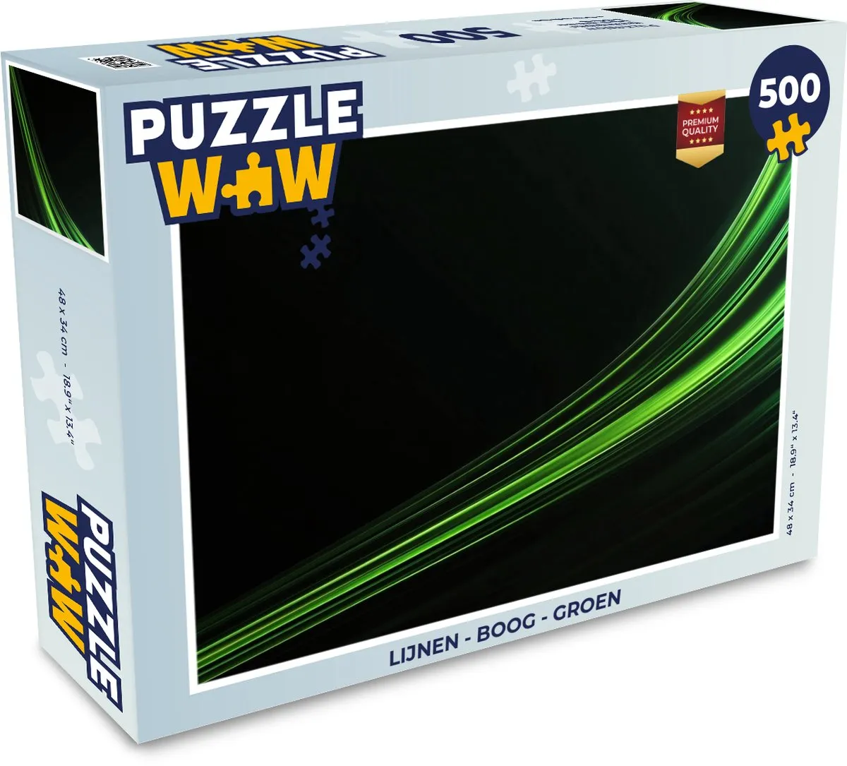 PuzzleWow Lijnen Boog Legpuzzel 500 Stuks - Groen