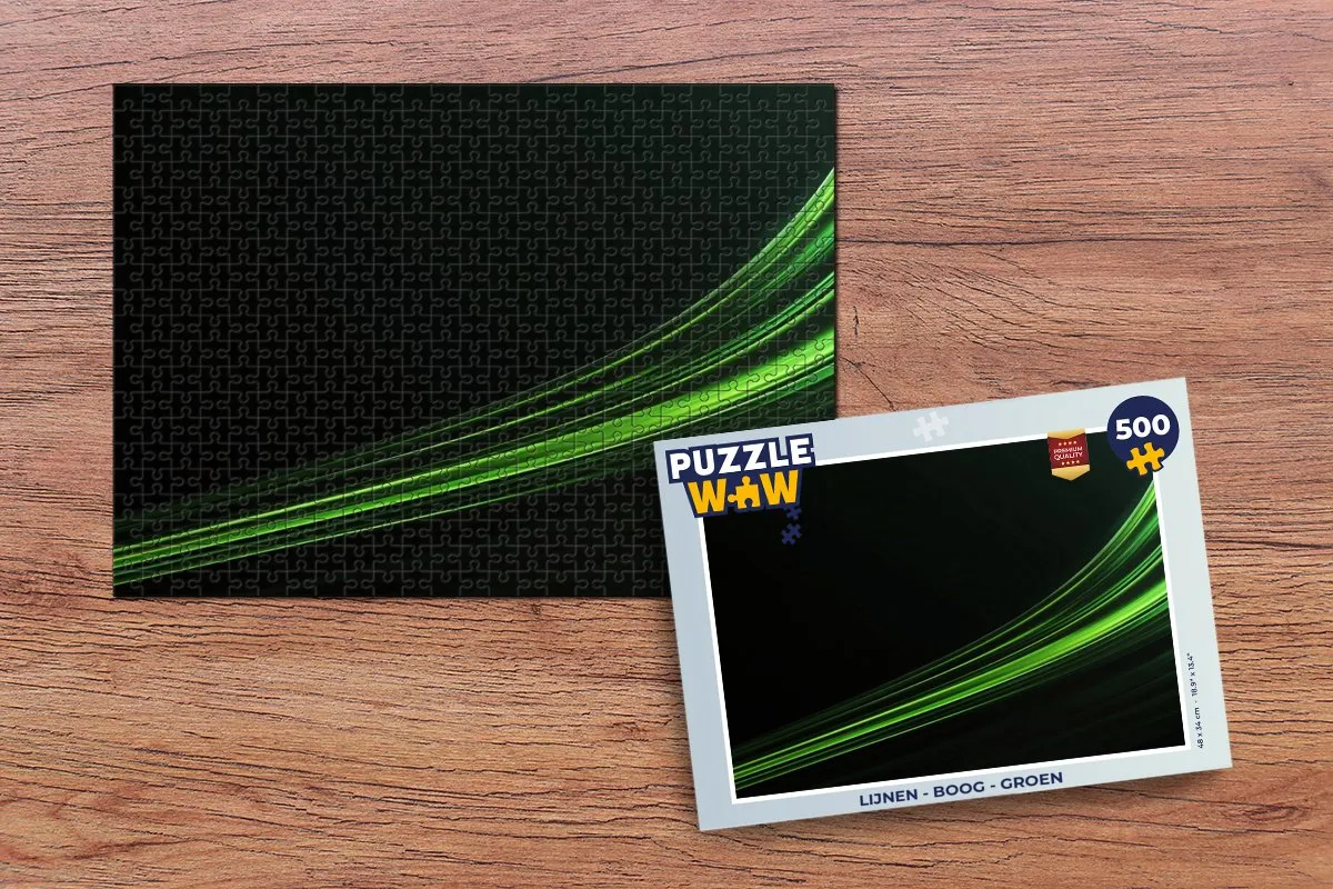 PuzzleWow Lijnen Boog Legpuzzel 500 Stuks - Groen