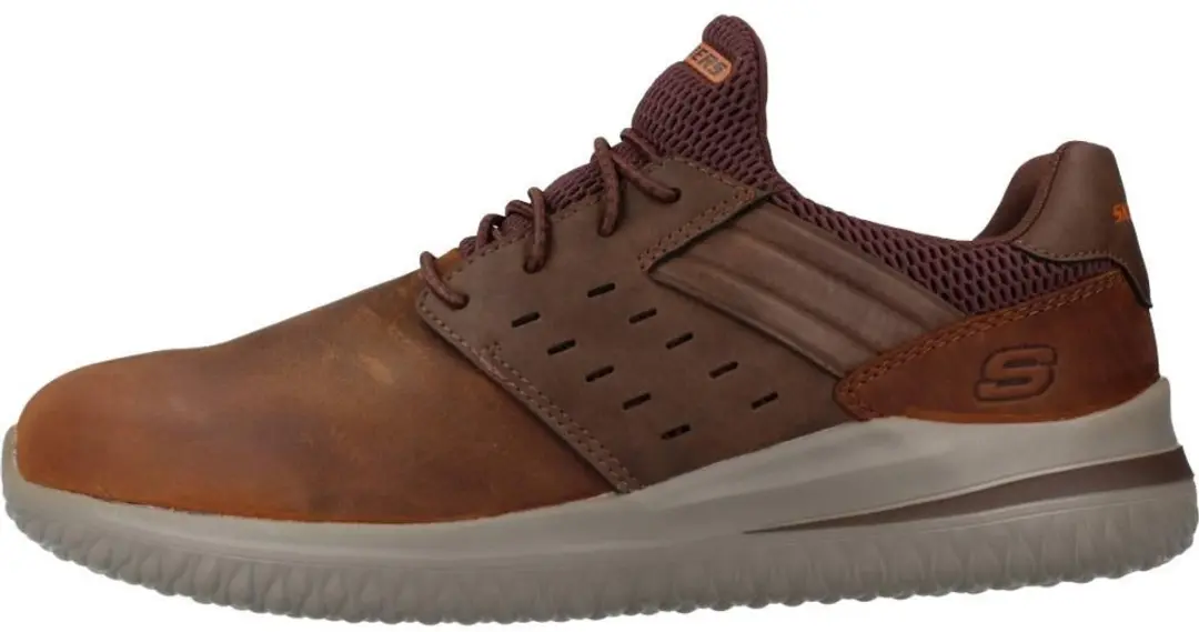 Skechers Delson 3.0 Ezra Instappers - Bruin - Maat 43