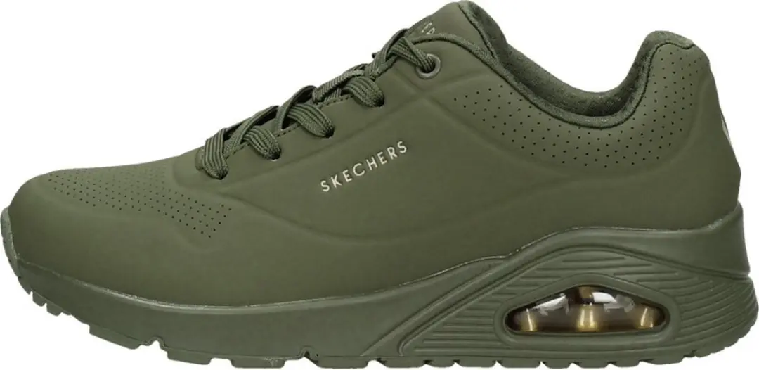 Skechers Uno Stand On Air Dames Sneakers - Olijfgroen