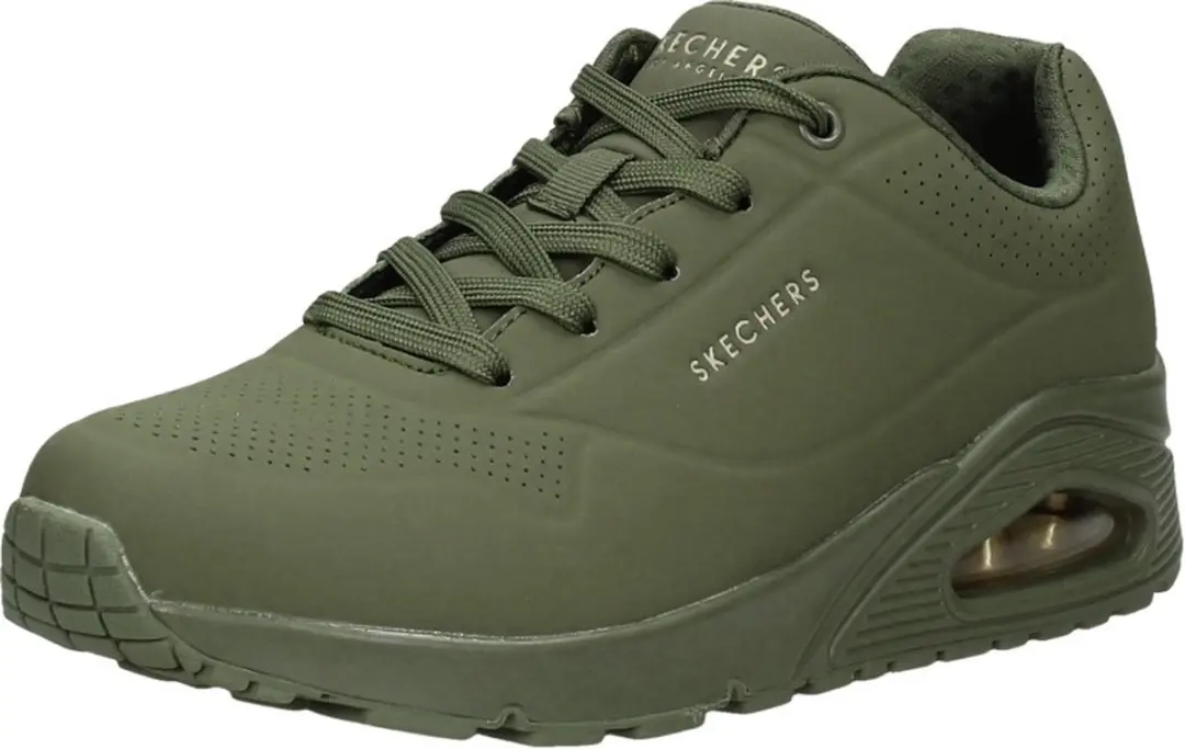 Skechers Uno Stand On Air Dames Sneakers - Olijfgroen