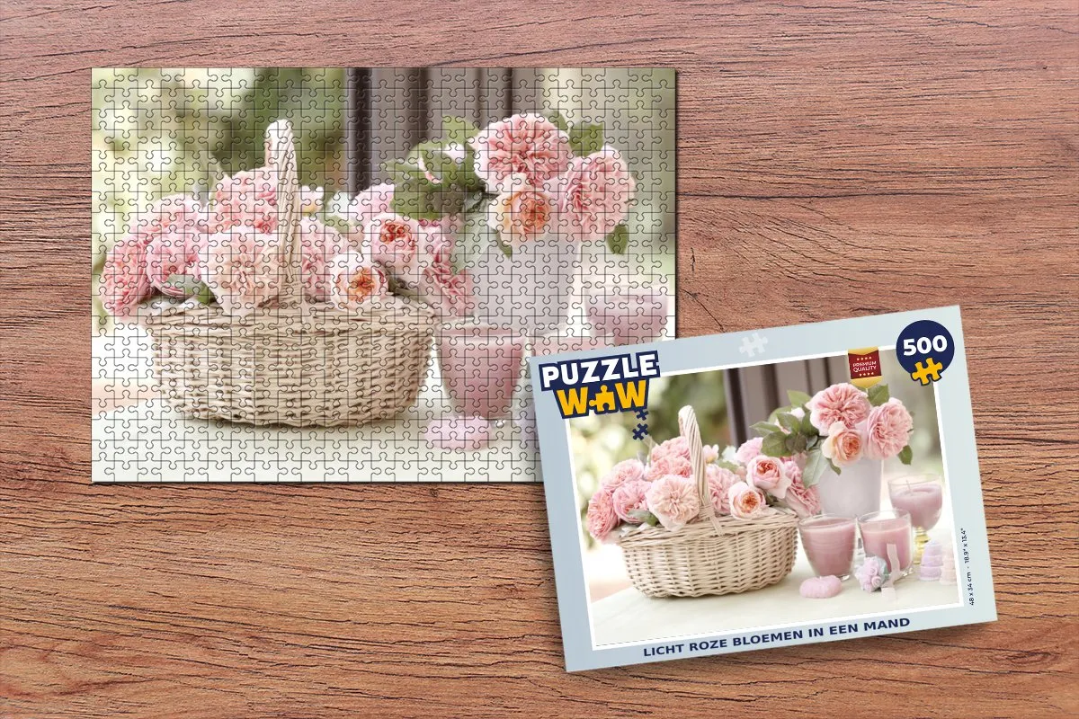 PuzzleWow Rozen Pastel Legpuzzel 500 Stuks - Multicolor