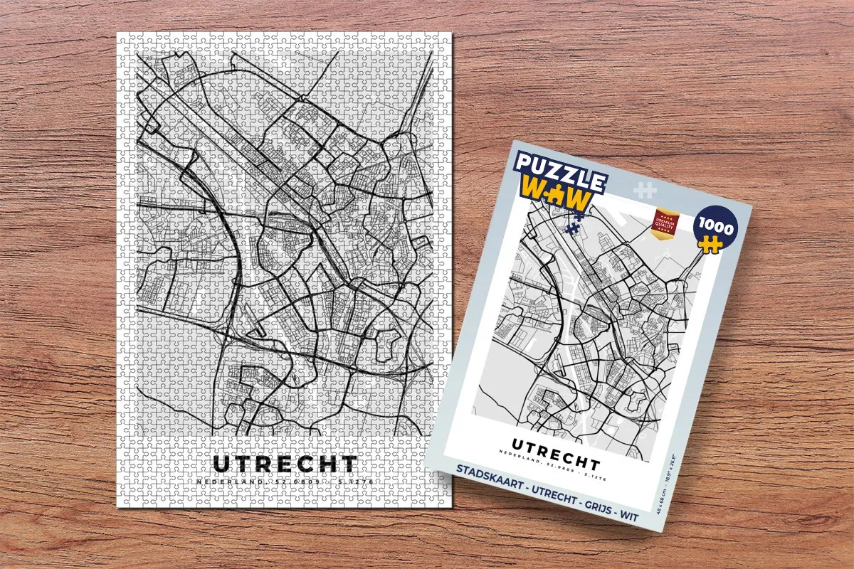 PuzzleWow Utrecht Legpuzzel 1000 Stuks - Multicolor