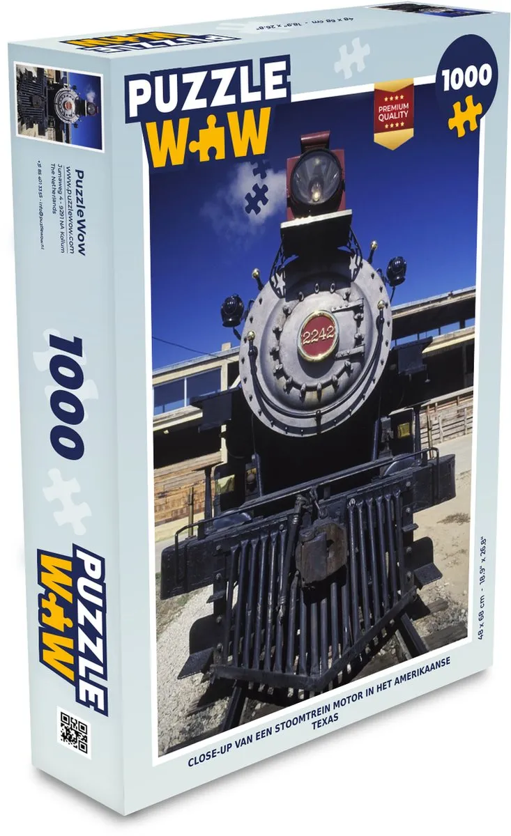 PuzzleWow Legpuzzel Texas Stoomtrein 1000 Stuks - Multicolor