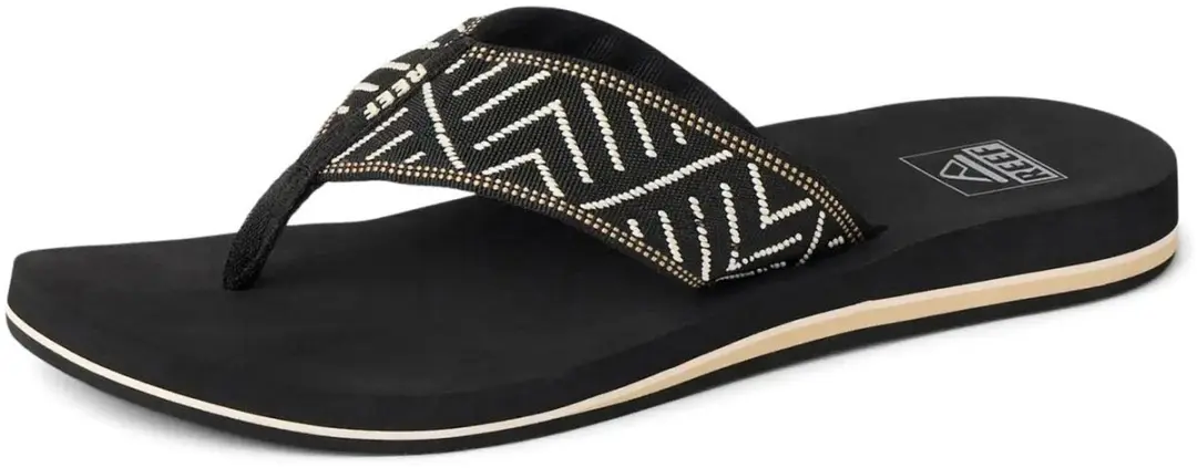 Reef Spring Woven Teenslippers CJ9415 - Dames 42.5 - Zwart/Crème - afbeelding 2 van 6