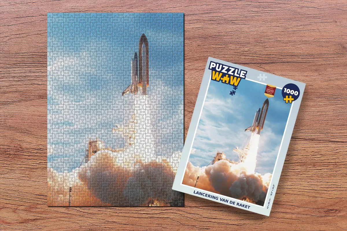 PuzzleWow Lancering van de raket Legpuzzel 1000 Stuks - Multicolor