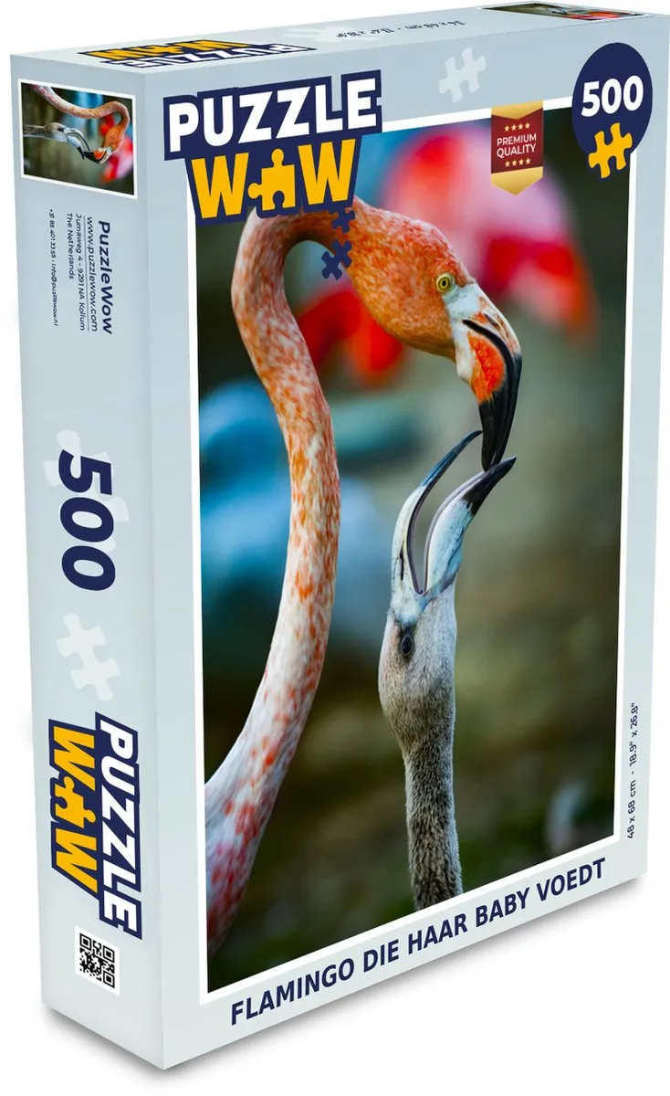 PuzzleWow Flamingo's Vogels Legpuzzel 500 Stuks
