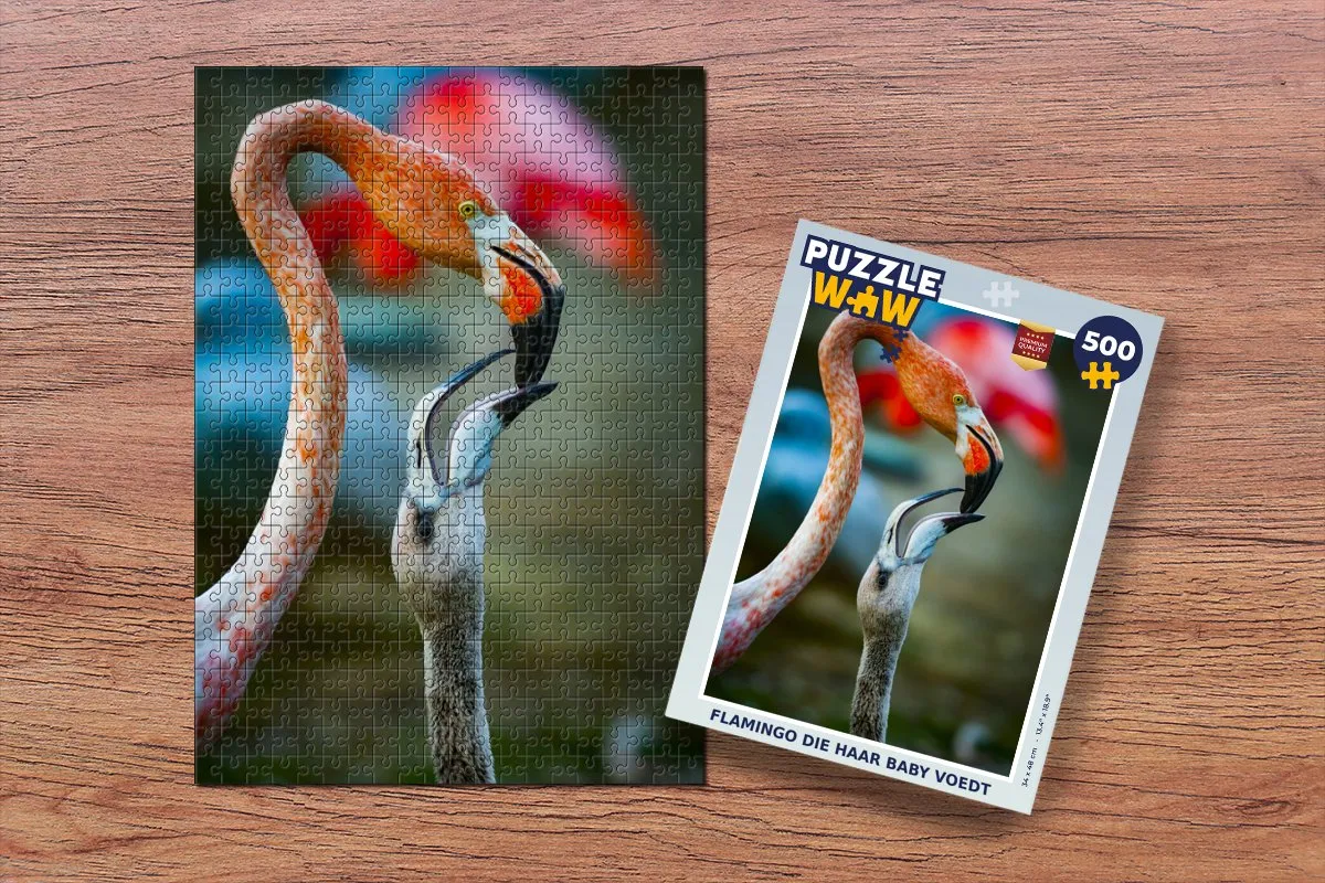 PuzzleWow Flamingo's Vogels Legpuzzel 500 Stuks - Multicolor