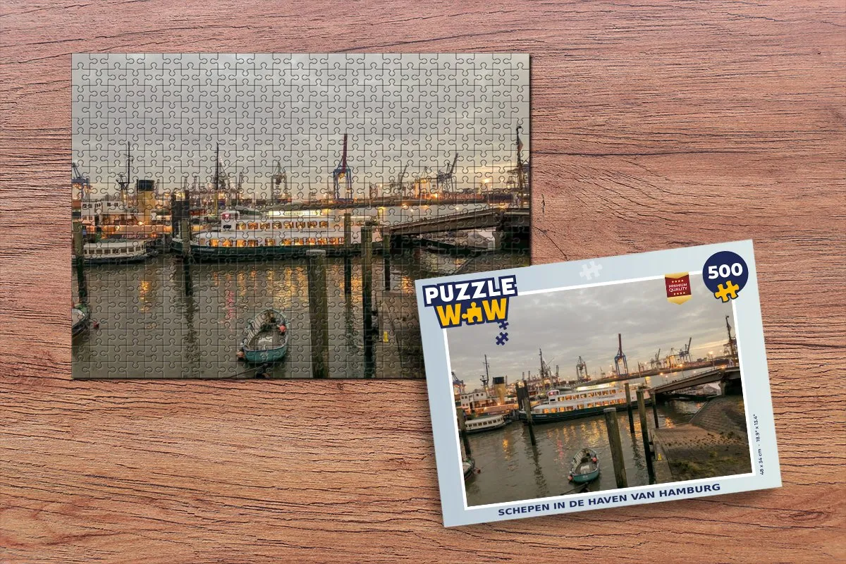 PuzzleWow Hamburg Haven Legpuzzel 500 Stuks