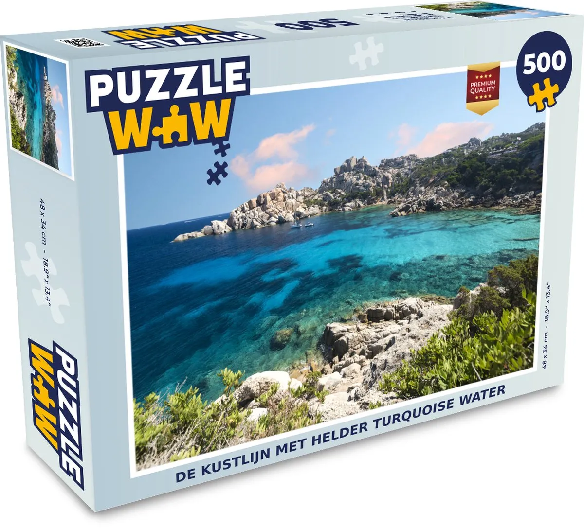 PuzzleWow Legpuzzel De Kustlijn 500 Stuks