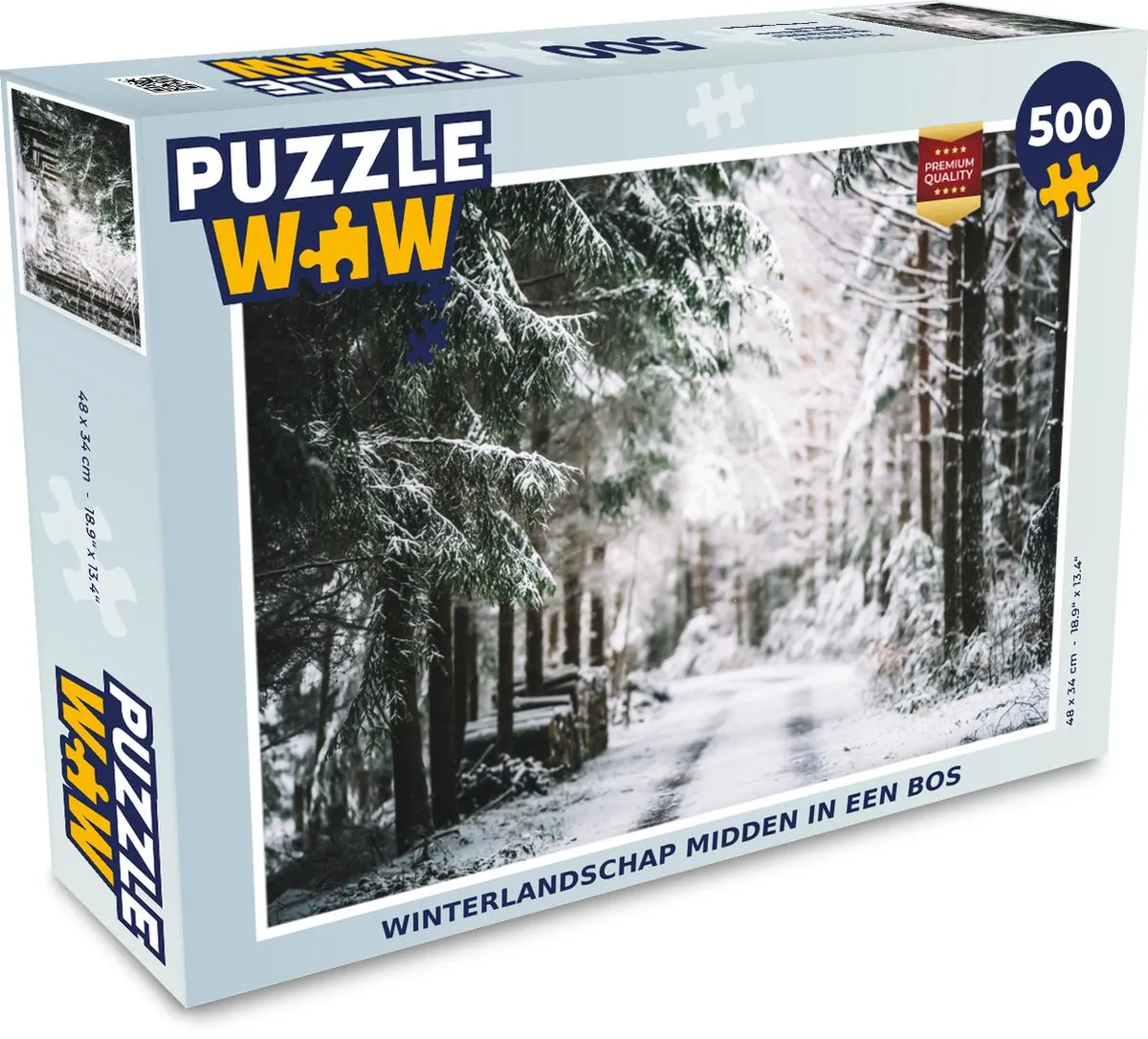 PuzzleWow Winterlandschap Legpuzzel 500 Stuks