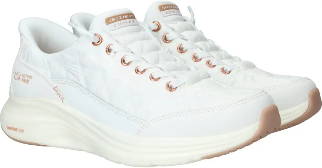 Skechers CONTOUR FOAM - GOLDEN HOUR Dames Instappers - Wit