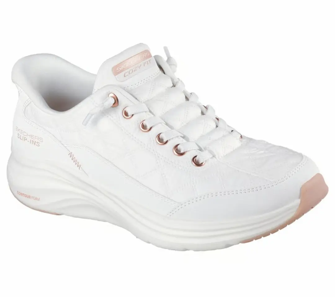 Skechers CONTOUR FOAM - GOLDEN HOUR Dames Instappers - Wit