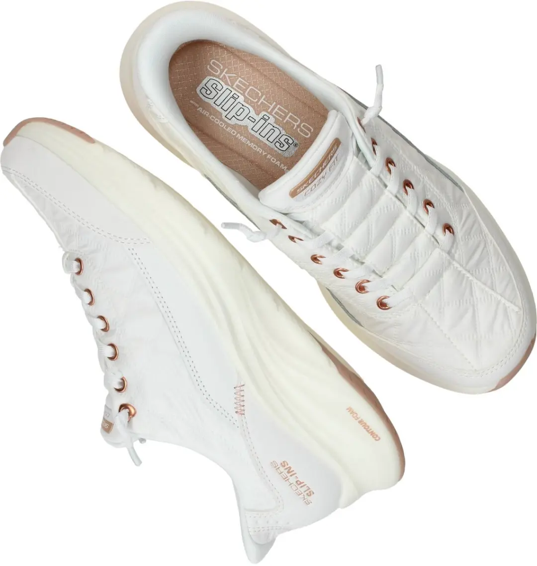 Skechers CONTOUR FOAM - GOLDEN HOUR Dames Instappers - Wit