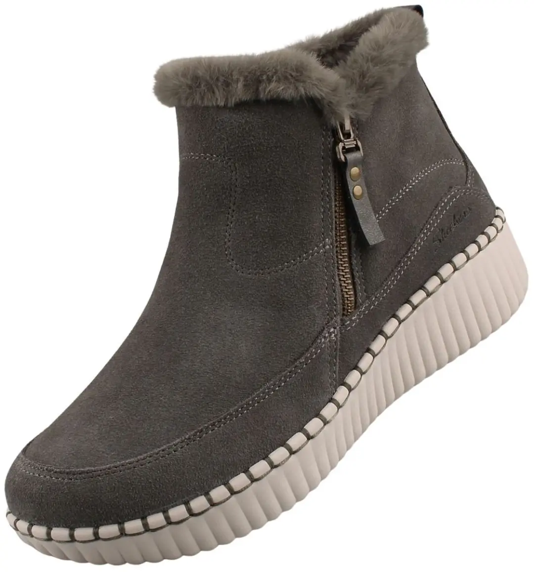 Skechers Wilshire Blvd Fresh Zip Dames Instappers - Olive - afbeelding 4 van 6