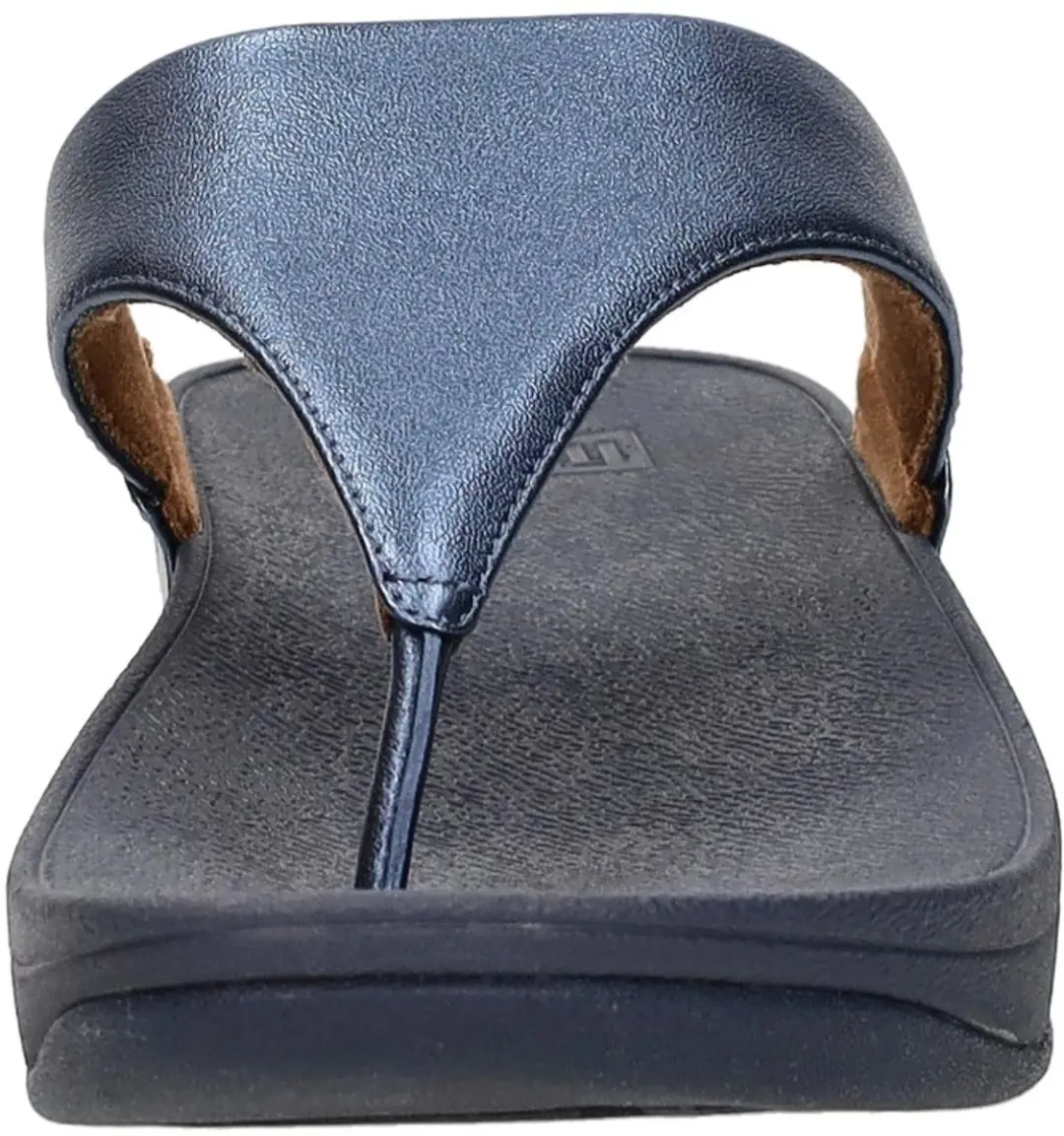 FitFlop Lulu Leather Toepost Dames Slippers - 42 - Metallic Blauw - afbeelding 6 van 6