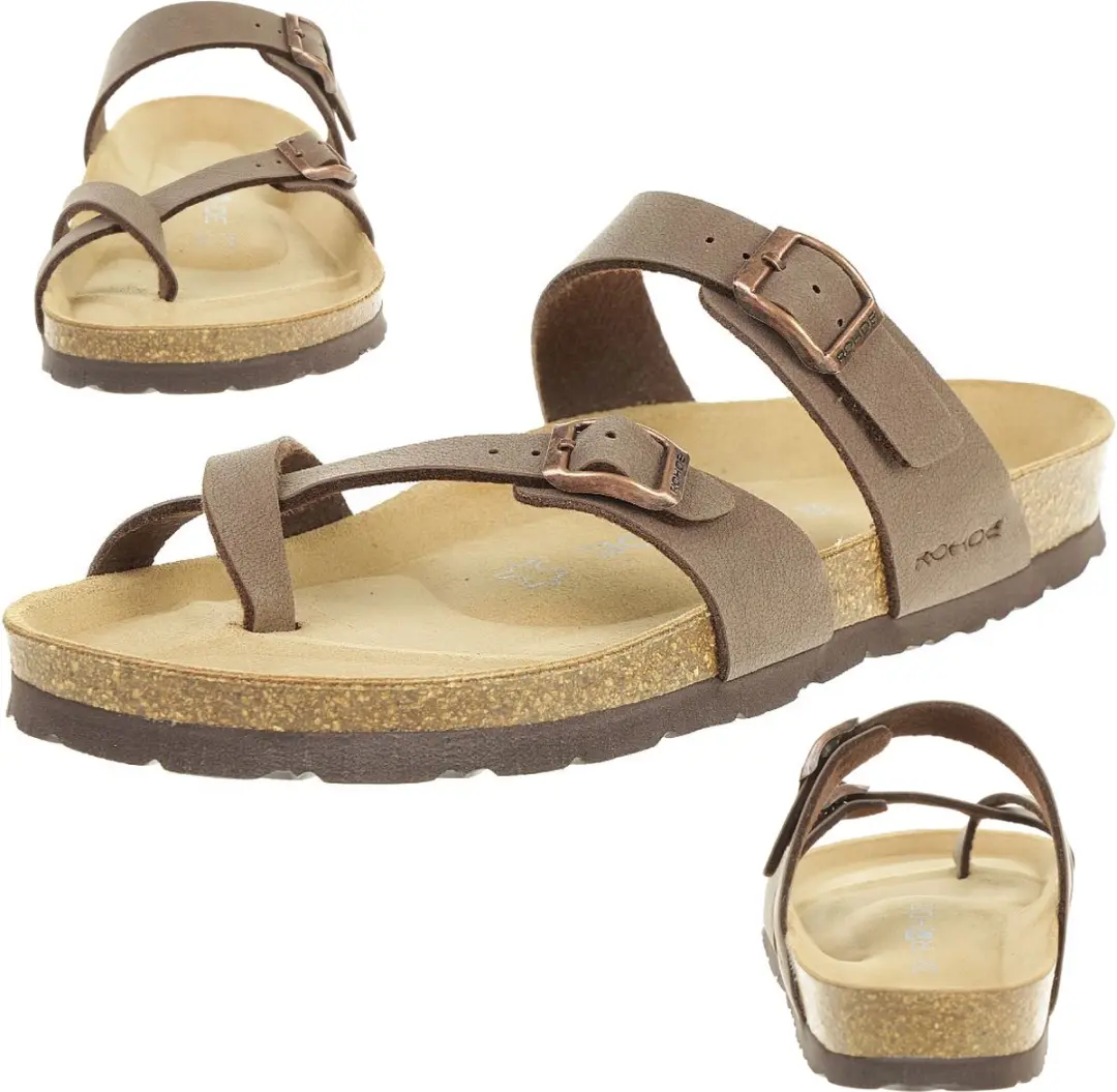 Rohde Alba dames teenscheidingsschoenen muiltjes 5594 72 bruin